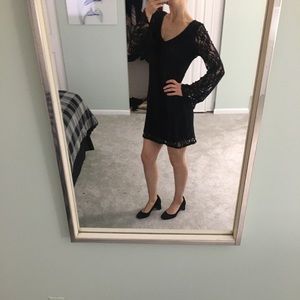 Black lace dress